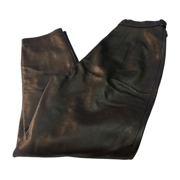 Brown Leather Pants Size 6 - Picture 1 of 6